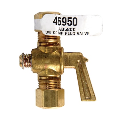 Jmf JMF Company 3/8 in. 3/8 in. Brass Plug Valve 46950